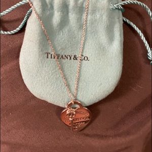 Tiffany and co sterling silver heart necklace